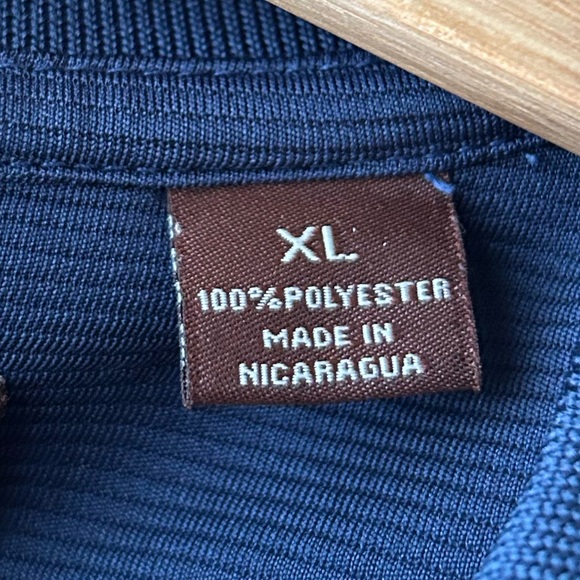 Navy Ribbed Polo Shirt - Picture 8 of 8